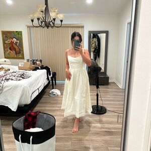 House of CB Cream Midi Dress
